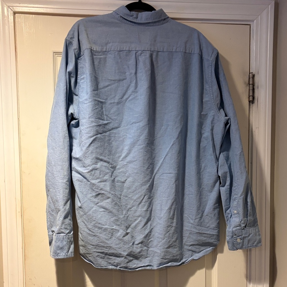 J. Crew Men’s Button-Down Oxford Shirt in Denim XXL - Picture 2 of 2